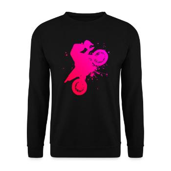 Dirt Biker Dirtbike Freestyle Motocross Dirt Bike - Sweat-shirt Unisexe - noir - Devant - Alina (178cm) & Michal (187cm)