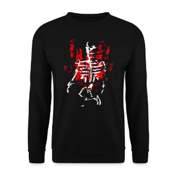 skeleton - Unisex Sweatshirt - black - Front - Alina (178cm) & Michal (187cm)