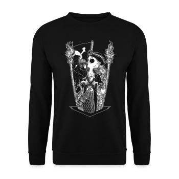 The alien Edward Teach - Black version - Unisex Sweatshirt - black - Front - Alina (178cm) & Michal (187cm)