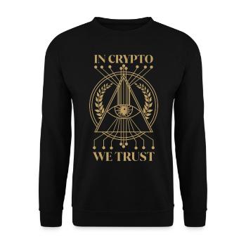 Dans Crypto We Trust Crypto Crypte - Sweat-shirt Unisexe - noir - Devant - Alina (178cm) & Michal (187cm)
