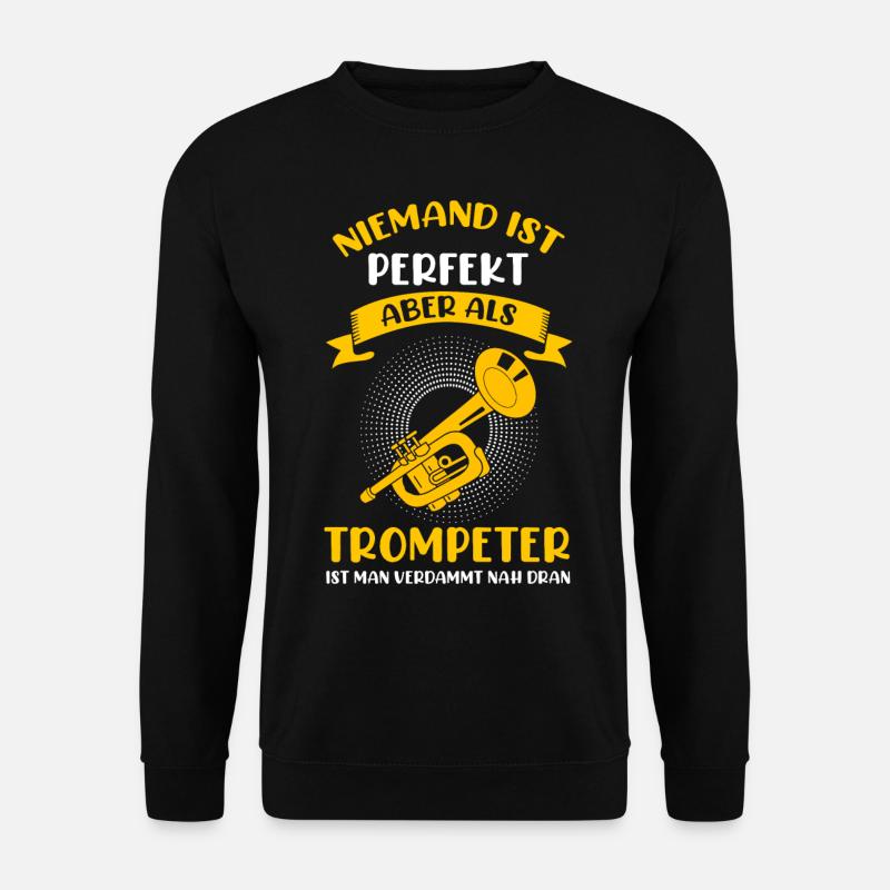 Trompeter Trompete Blasinstrument Jazz Musiker - Unisex Pullover - Schwarz