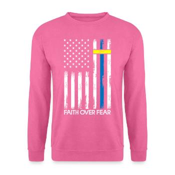 La foi sur la peur Ukraine Amérique Jésus Religion - Sweat-shirt Unisexe - rose - Devant