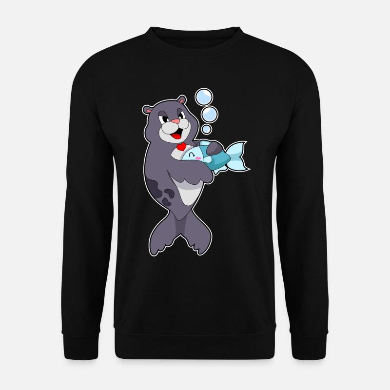 Seal Fish - Unisex Sweatshirt - black
