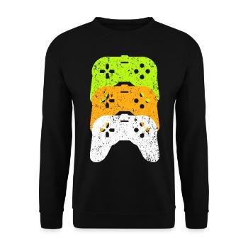 Gaming - Unisex Sweatshirt - black - Front - Alina (178cm) & Michal (187cm)