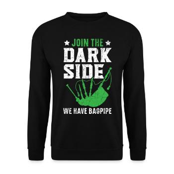 Join The Dark Side We have bagpipes Bagpipes - Unisex Sweatshirt - black - Front - Alina (178cm) & Michal (187cm)
