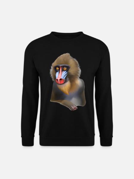 Mandrill Affe - Unisex Pullover - Schwarz