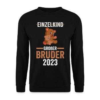 Bären 2023 Bruder - Unisex Pullover - Schwarz - Vorne - Alina (178cm) & Michal (187cm)