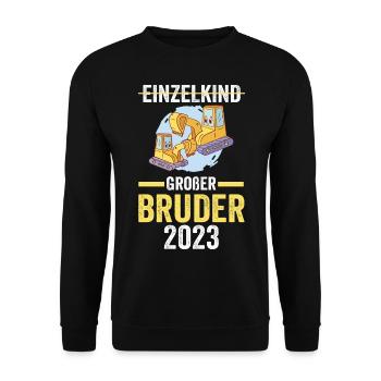 Bagger 2023 Bruder - Unisex Pullover - Schwarz - Vorne - Alina (178cm) & Michal (187cm)