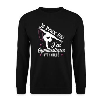 Ich kann nicht Ich habe Vintage Rhythmic Gym Frau - Unisex Pullover - Schwarz - Vorne - Alina (178cm) & Michal (187cm)