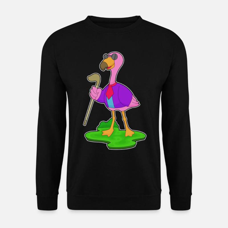 Flamingo Sunglasses - Unisex Sweatshirt - black