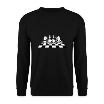 Jeu d’échecs Jeu d’échecs Geek - Sweat-shirt Unisexe - noir - Devant - Alina (178cm) & Michal (187cm)