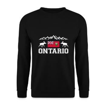 Ontario - Unisex Pullover - Schwarz - Vorne - Alina (178cm) & Michal (187cm)