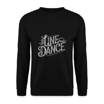 Line Dance Design for Dancers and Dance Group - Unisex Sweatshirt - black - Front - Alina (178cm) & Michal (187cm)