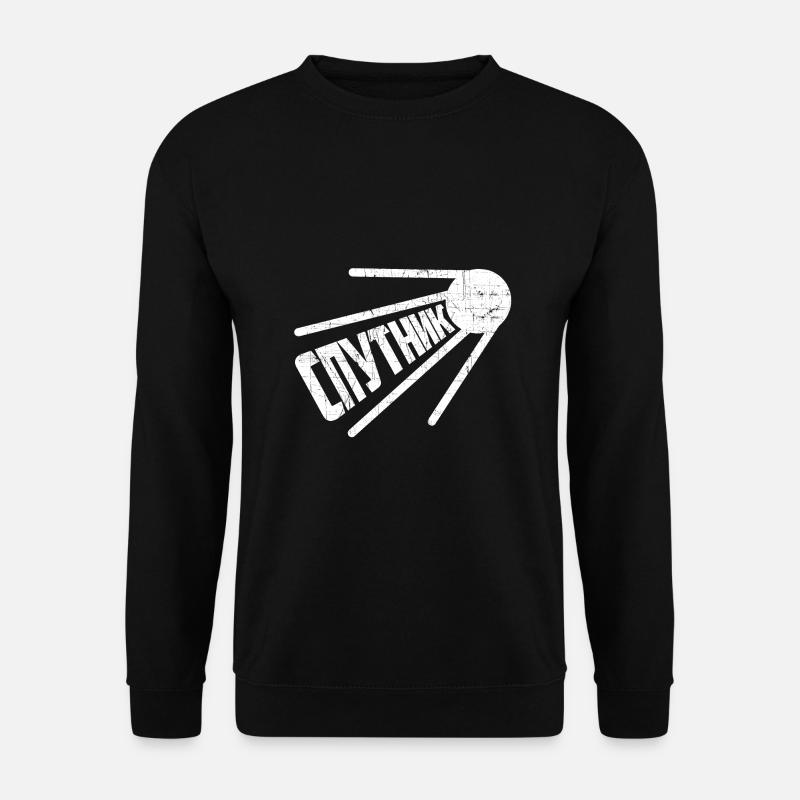Sputnik Russischer Satellit Russland Spruch Soviet - Unisex Pullover - Schwarz