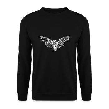 Cicada Minimalist - Unisex Sweatshirt - black - Front - Alina (178cm) & Michal (187cm)