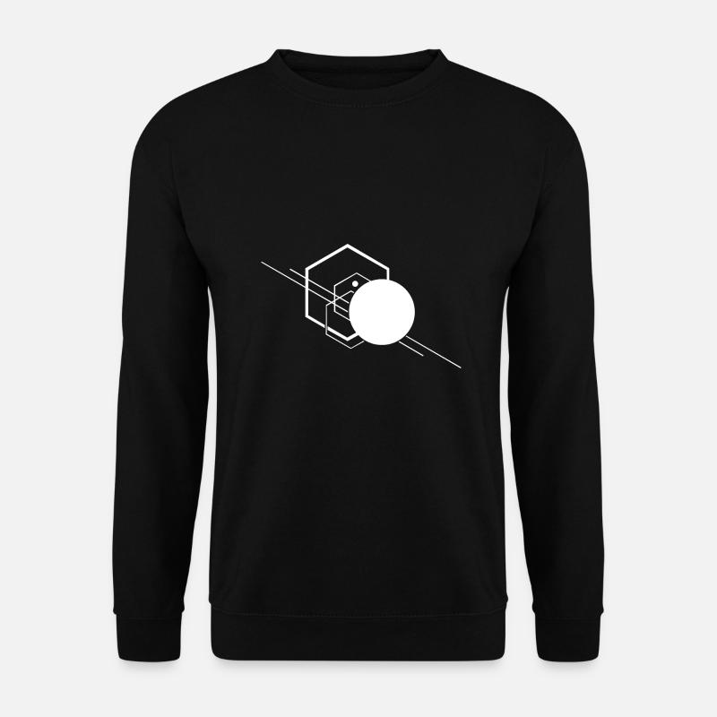 Modernes Minimal Design als Trend Geschenk - Unisex Pullover - Schwarz