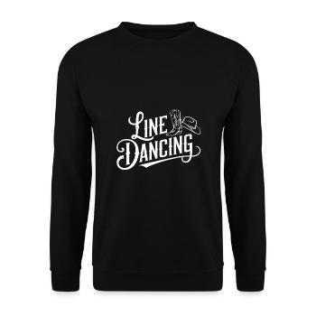 Line Dancing Country Dance - Line Dance Tanzen - Unisex Sweatshirt - black - Front - Alina (178cm) & Michal (187cm)