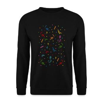 Confetti Streamers - Unisex Sweatshirt - black - Front - Alina (178cm) & Michal (187cm)