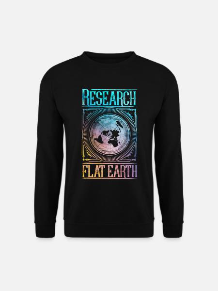 Flache Erde - Research Flat Earth - Unisex Pullover - Schwarz