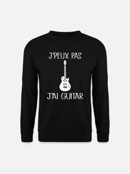 Je Peux Pas J'ai Guitare - Sweat-shirt Unisexe - noir