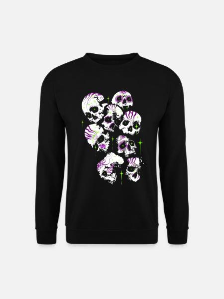 Skulls Skull Halloween Sugar Skulls - Unisex Sweatshirt - black