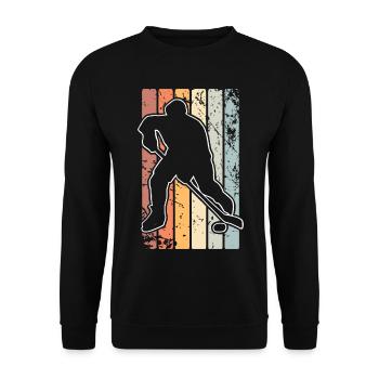 Eishockey - Unisex Sweatshirt - black - Front - Alina (178cm) & Michal (187cm)