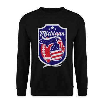 Michigan Football - Unisex Sweatshirt - black - Front - Alina (178cm) & Michal (187cm)