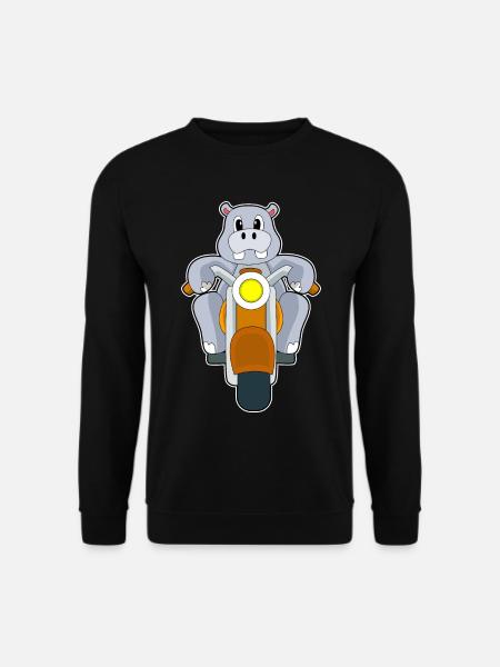 Hippopotamus Motorcycle - Unisex Sweatshirt - black