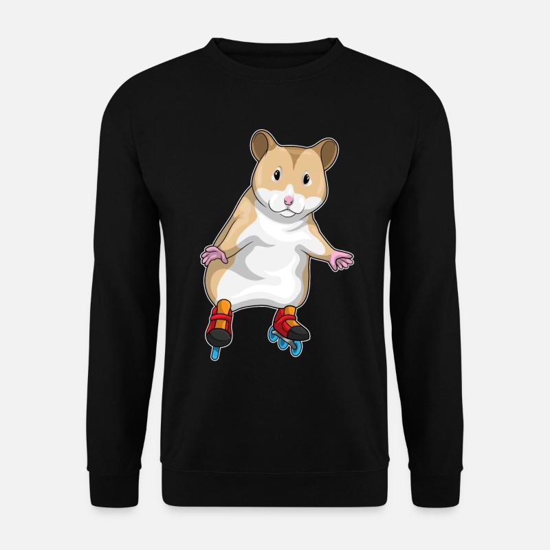 Hamster Inline skating Inline skates - Unisex Pullover - Schwarz