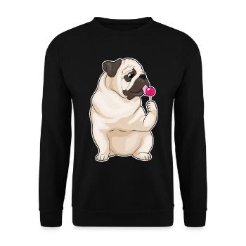 Pulin Lollipop - Sweat-shirt Unisexe - noir - Devant - Alina (178cm) & Michal (187cm)