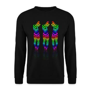 CSD 3girl friends lbgtq+ gay rainbow party lesbian - Unisex Sweatshirt - black - Front - Alina (178cm) & Michal (187cm)
