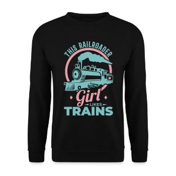 Fille de chemin de fer - Sweat-shirt Unisexe - noir - Devant - Alina (178cm) & Michal (187cm)