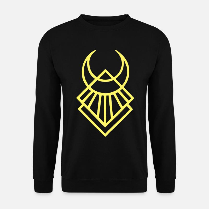 Yellow Egyptian Lunar Symbol - Unisex Sweatshirt - black