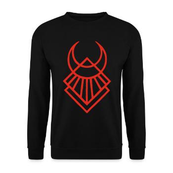 Red Egyptian Lunar Symbol - Unisex Sweatshirt - black - Front - Alina (178cm) & Michal (187cm)