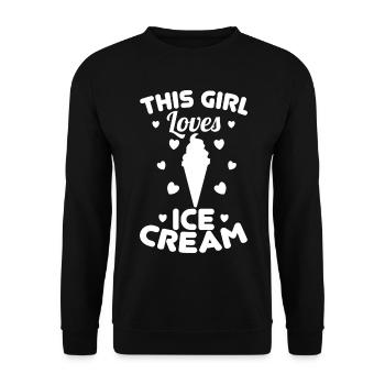 Ice Cream Girl - Unisex Sweatshirt - black - Front - Alina (178cm) & Michal (187cm)