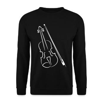 Archet de violon - Sweat-shirt Unisexe - noir - Devant - Alina (178cm) & Michal (187cm)