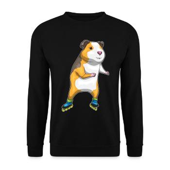 Meerschweinchen Inline skating Inline skates - Unisex Pullover - Schwarz - Vorne - Alina (178cm) & Michal (187cm)