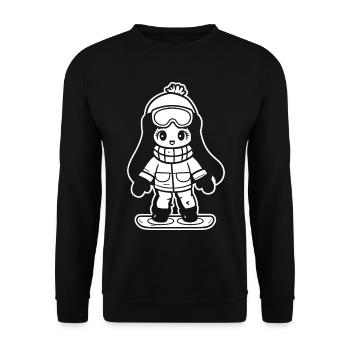 Snowboarder Girls - Unisex Sweatshirt - black - Front - Alina (178cm) & Michal (187cm)