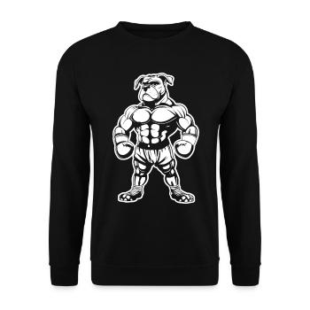 Boxer Dog Drawing - Unisex Sweatshirt - black - Front - Alina (178cm) & Michal (187cm)