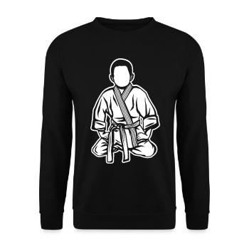 Judo Boy - Unisex Sweatshirt - black - Front - Alina (178cm) & Michal (187cm)