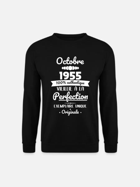 70th Birthday - October 1955 Original - Unisex Sweatshirt - black