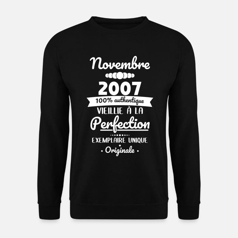 18. Geburtstag - November 2007 Original - Unisex Pullover - Schwarz