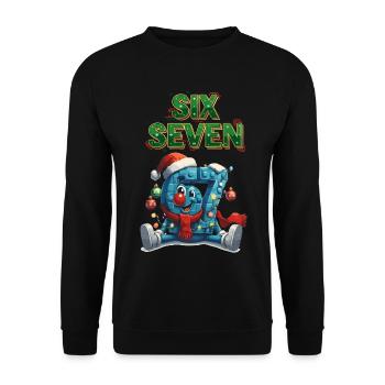 67 Six Seven Christmas 6 7 - Sweat-shirt Unisexe - noir - Devant - Alina (178cm) & Michal (187cm)