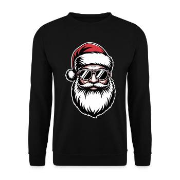 Cool Santa Claus with Sunglasses - Unisex Sweatshirt - black - Front - Alina (178cm) & Michal (187cm)