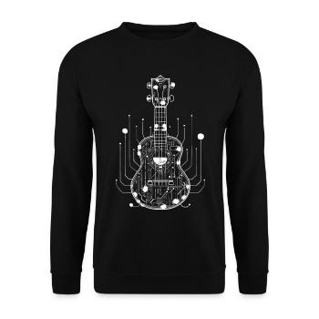 Ukulele Sketch - Unisex Sweatshirt - black - Front - Alina (178cm) & Michal (187cm)