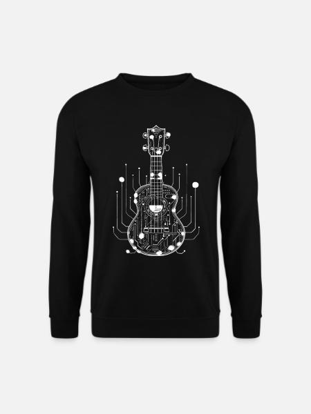 Sketch de ukulélé - Sweat-shirt Unisexe - noir