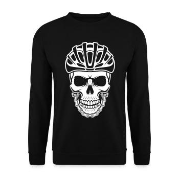 Bicycle Road Bike Cyclist Bike Sport Mountain Bike - Unisex Sweatshirt - black - Front - Alina (178cm) & Michal (187cm)