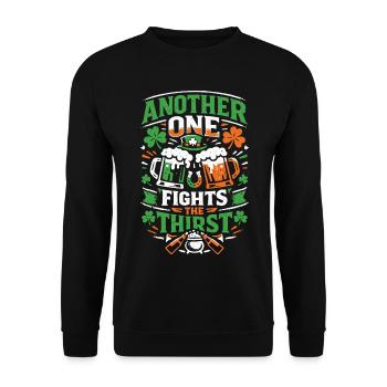 Another one fights the thirst | St Patrick's Day - Unisex Sweatshirt - black - Front - Alina (178cm) & Michal (187cm)