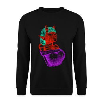 Crimson Demon  - Unisex Sweatshirt - black - Front - Alina (178cm) & Michal (187cm)