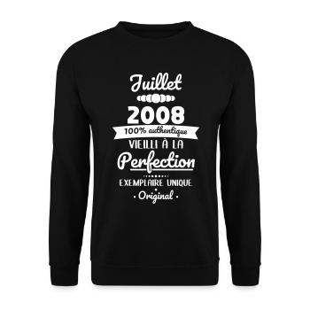 Anniversaire 18 ans - Juillet 2008 Original - Sweat-shirt Unisexe - noir - Devant - Alina (178cm) & Michal (187cm)